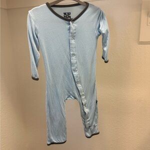 Kickee Pants Light Blue Long Sleeve Footie